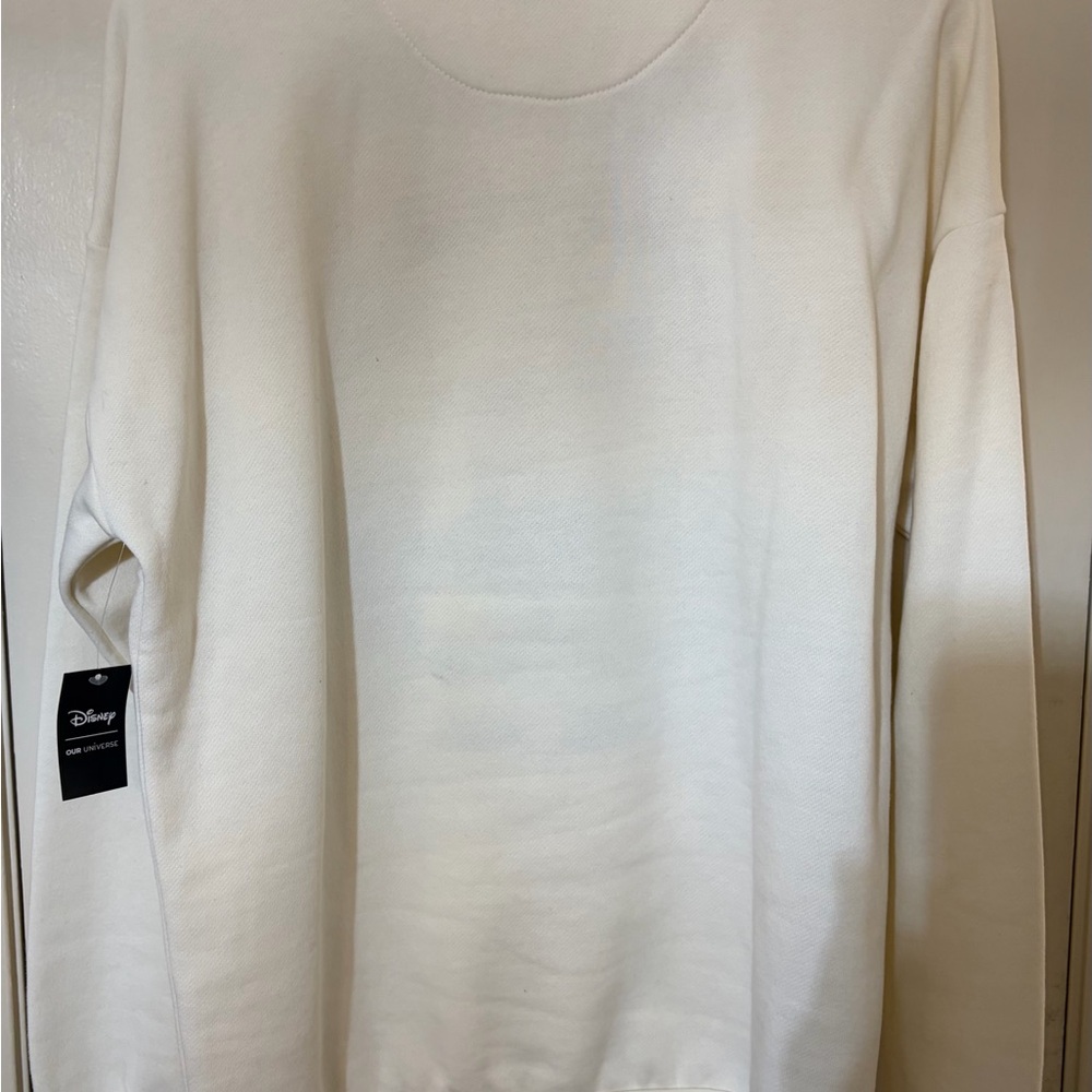 Our Universe Disney Lady and the Tramp Cream Crewneck Sweater with Navy Design - Picture 4 of 4